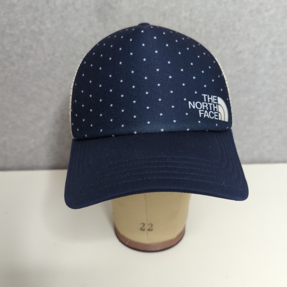 The North Face Hat Womens Navy Blue White Stars Trucker Cap Adjustable - Picture 1 of 6